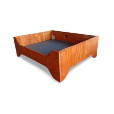 Imagem de Caminha Cachorro Madeira Compensado Naval P 40X50X20 Pintura Verniz - 