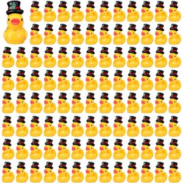 Imagem de Soulchen 100 peças mini resina pato pequeno boneco de neve estatueta de inverno miniatura ornamentos pequenos decoração para paisagem, jardim, esconder, acessórios, brinquedos de festa, presente