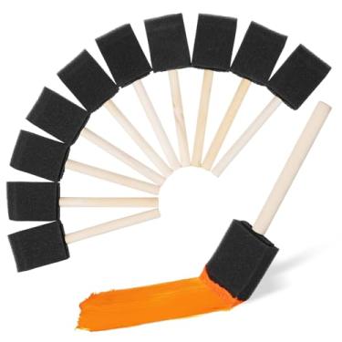 Imagem de 10 pincéis de tinta de espuma, pincel de esponja de 4,6 cm, pincéis de espuma para pintura, coloração, parede, projetos de arte de artesanato faça você mesmo