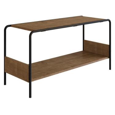 Imagem de Sapateira Banco Para Hall De Entrada Industrial 1 Prateleira Vermont-preto - Artesano