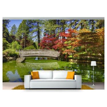 Imagem de Papel De Parede Jardim Japonês Árvore 3D Jjp22 - Você Decora