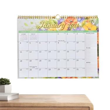 Imagem de Calendário de parede 2026-2027, planejador de flores de 36,8 x 30 cm, calendários de parede de 18 meses 2026-2027, para mesa, escritório, escola, trabalho, casa, planejamento diário de ano novo