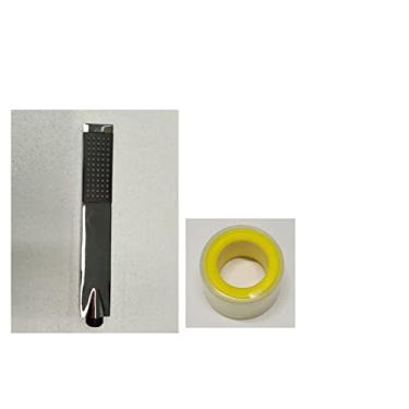 Imagem de KES Chuveiro de mão BRASS Chuveiro de substituição de banheiro para sistema de chuveiro de banho estilo quadrado contemporâneo cromado polido, P135B-CH