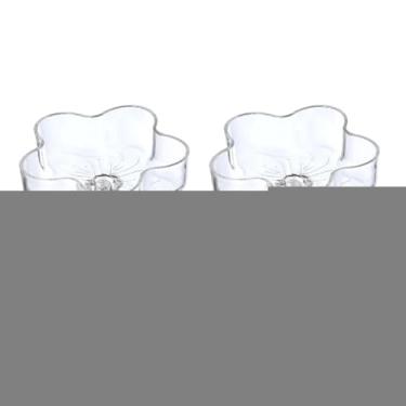 Imagem de Ioensy 2 comedouros para camarões de aquário com ventosa, fáceis de instalar, bandeja de alimentação transparente para peixes pequenos, Flor de Cinco Pétalas