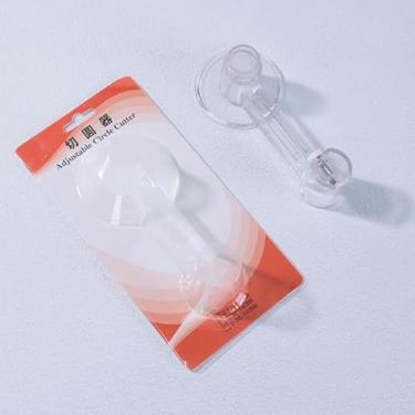 Imagem de Cortador de papel com botão/crachá com coluna de armazenamento de segurança de lâmina, cortador de círculo, cortador de papel circular, cortador circular redondo - comprimento de corte de 7 a 14 cm