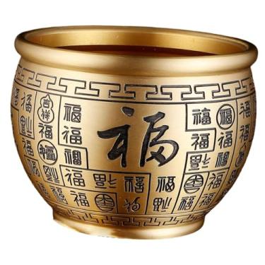 Imagem de WeiLaiKeQi Tigela da Fortuna Feng Shui em Latão, Decorativa e Robusta, Estilo Chinês, para Mesa ou Sala de Estar, Style a