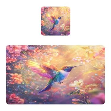 Imagem de Burbuja Jogo americano conjunto de 2, tapetes de mesa de cozinha de PVC antiderrapantes resistentes ao calor à prova d'água para mesa de jantar, laváveis, 30,5 x 45,7 cm