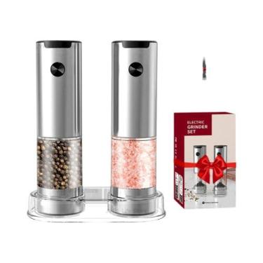 Imagem de Moedor Elétrico De Sal E Pimenta Em Aço Inoxidável Com Ajuste De Granu
