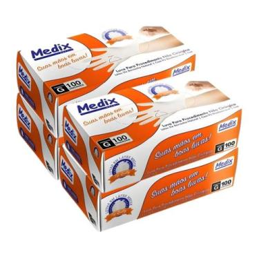Imagem de Luva Látex P/ Procedimento Não Cirúrgico C/Pó 400UN - MEDIX