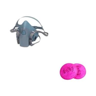 Imagem de Máscara De Gás 7502 Respirador Químico Industrial Para Pintura E Prote