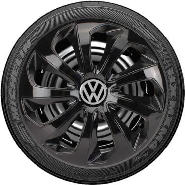 Imagem de Jogo 4 Calotas Velox Aro 14 Preta Vw Gol G1 G2 G3 G4 G5 G6 G7 Up! Save