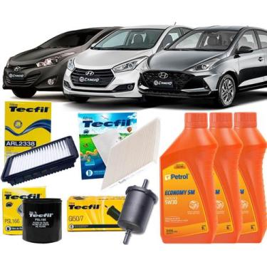 Imagem de Kit Troca De Óleo 5w30 e Filtros Hyundai Hb20 e Hb20s 1.0 12v 2012/202