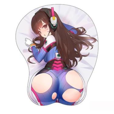 Imagem de Mouse pad com suporte para descanso de pulso em gel de sílica Overwatc
