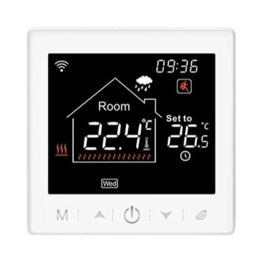 Imagem de Termostato Inteligente Wi-Fi Para Aquecimento De Piso, Caldeira a Gás,