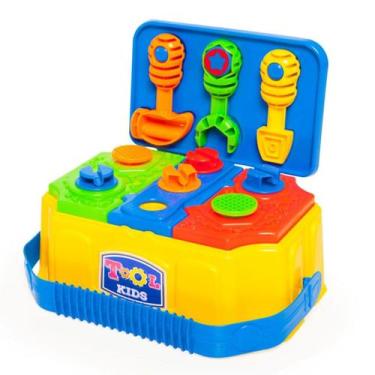 Imagem de Maleta e mini bancada de ferramentas tool kids - tateti - 886, U
