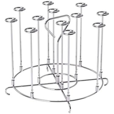 Imagem de Suporte de espetos de fritadeira de ar de aço inoxidável compatível com Ninja Foodi 6Qt 8Qt Suporte de espetos verticais com suporte de aço inoxidável Acessórios de fritadeira de ar Grill para churrasqueira de cozinha doméstica