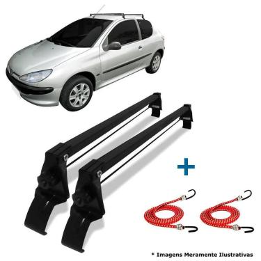 Imagem de Rack Teto Bagageiro Peugeot 206 E 207 2P + 2 Elástico Carga