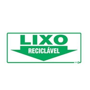 Imagem de Placa de sinalização Lixo Reciclável 30 x 13cm Encartale