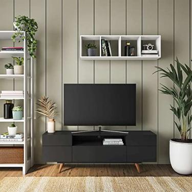 Imagem de Mobly Rack Retrô Preto 162 cm