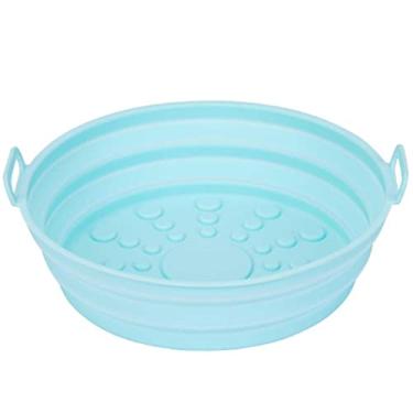 Imagem de Cesta, Assadeira silicone para fritadeira a ar, Tigela fritadeira a ar com 2 alças, acessórios forno cozinha reutilizáveis resistentes ao calor Xuany