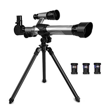 Imagem de Tingpai Telescópio inf l Ciência educacional Telescópio astronômico pa crianças Telescópio astronômico pa iniciantes com oculares de tripé Compass scope