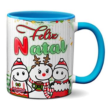 Imagem de Caneca Flork Presente Feliz Natal Xícara Criativa (Azul)