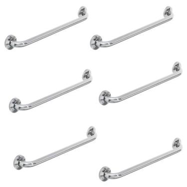Imagem de Alça Barra de Apoio Banheiro 60cm Acessibilidade Kit 6 Uni Gestante Id