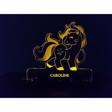 Imagem de Luminária Decorativa com LED Unicórnio - Hobbies do Ofício, Amarelo
