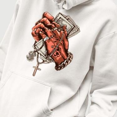 Imagem de Blusa Moletom Genuine Grit Masculina Estampada Algodão 30.1 Blessed Mo