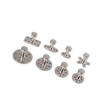 Imagem de Motoforti 8 peças de metal prateado para porta de carroceria de carro sem pintura, ferramentas de remoção de amassados, aba extrator de cola para automotivo de longa duração