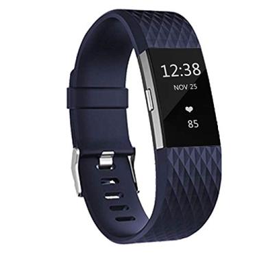 Imagem de Pulseiras de substituição para Fitbit Charge 2, pulseiras clássicas de silicone ajustáveis para Fitbit Charge 2, mulheres e homens