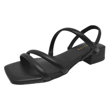 Imagem de Sandalia Feminina Couro Salto Baixo Lia Line 2266.71316