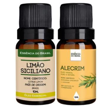 Imagem de Kit Óleo Essencial Limão Siciliano + Vegetal de Alecrim 10ml - Essênci