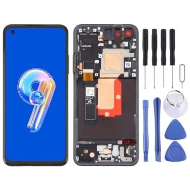 Imagem de Substituição da tela móvel Para for ASUS ZenFone 9 9Z AI2202 Digitalizador de tela LCD original Montagem completa com quadro (preto) Ecrã LCD