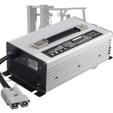 Imagem de Carregador de bateria 12V/24V/36V/48V/60V/72V Carregador de bateria para empilhadeira de 1500W com plugue Anderson para palete, empilhadeira elétrica, carrinho de golfe,48v 25a,120A