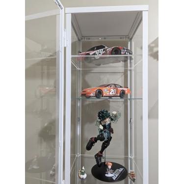 Imagem de Prateleira de acrílico para IKEA Blaliden 0,9 cm com suportes brancos e ferragens, BD-100001A-2-W (suporte branco)