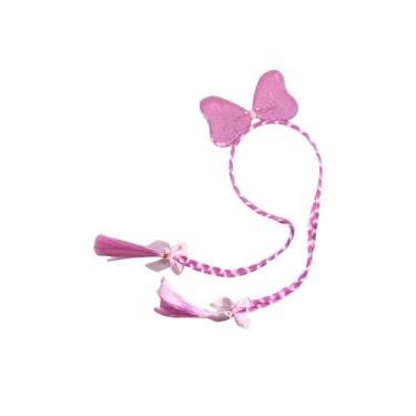 Imagem de Tiara com Laço e Trança Yoss, Rosa
