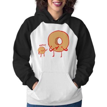 Imagem de Moletom Feminino Donuts - Foca na Moda, Branco, Preto, P