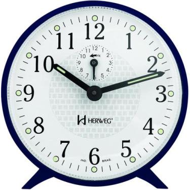 Imagem de Relogio Despertador Herweg 2220 Mecânico a Cordas