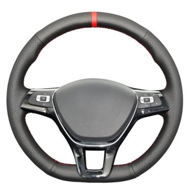 Imagem de MEWANT Capa volante costurada à mão para golfe 7/golfe Sportsvan/Polo 5/Polo 6/Up!/Arteon/Passat B8/Passat Variant/T-Roc/Jetta/Sharan/Caddy