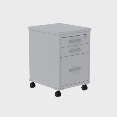 Imagem de Gaveteiro Volante 3 Gavetas GVPS03P25TUB com Chave e Rodizio