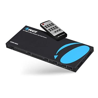 Imagem de OREI 4K Hdmi Matrix Switch 4 X 2, Switcher 18G Ultrahd com Arco Suporta Até 4K @ 60Hz e 1080P Ir Audio Extractor Arc Edid Hdcp 2.- Controle Remoto - Seleção de Matriz Completa