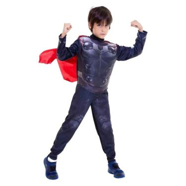 Imagem de Fantasia Thor Infantil Luxo Ultimato Com Músculos Tamanho P