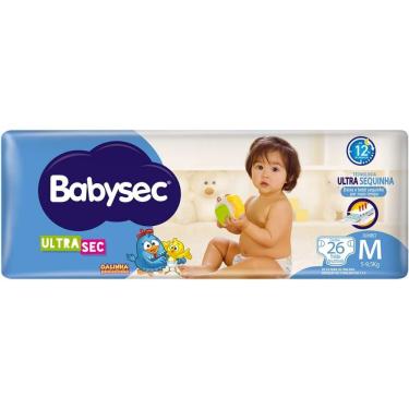 Imagem de Fralda Babysec Ultrasec Azul Galinha Pintadinha M 26 Unidades