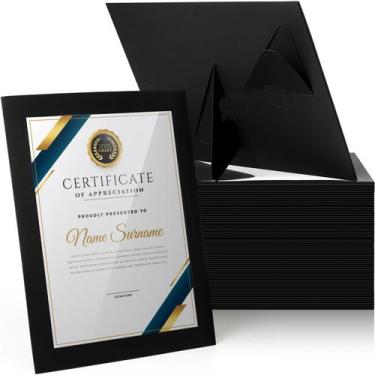 Imagem de Porta-retratos Tatuo, 25 peças, 24,2 x 30,5 cm, papelão preto