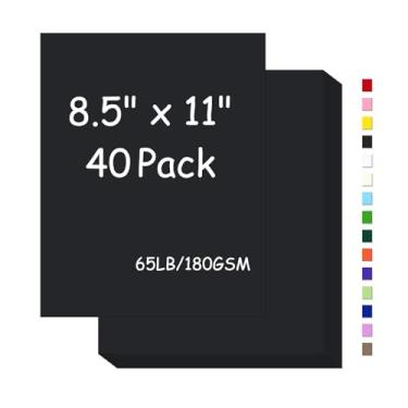 Imagem de Cartolina 8,5 x 11, papel cartolina 29,5 kg/180 gsm, cartão de índice para impressora, papel de cartão de capa para impressora, desenho, etiquetas de presente, convites, confecção de cartões de Natal