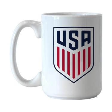Imagem de Logo Brands Caneca de café masculina sublimada de futebol nacional dos EUA de 425 g - Copo de cerâmica oficialmente licenciado, design de equipe vibrante - seguro para micro-ondas, perfeita para