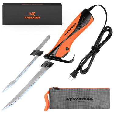 Imagem de Faca Elétrica KastKing Speed Demon 110v, Corte Preciso com Motor Potente, Certificado de Segurança, Cabo Balanceado e Leve, 2 Jogos de