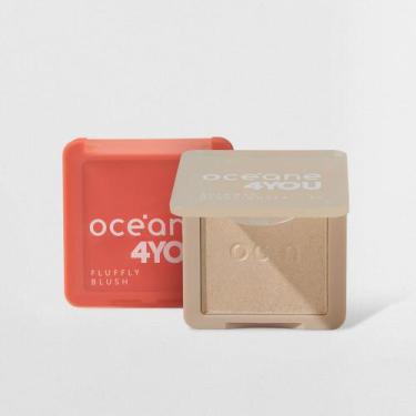 Imagem de Kit Blush Cremoso Pêssego + Iluminador Facial Perolado 4you (2 Produto