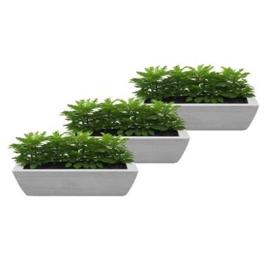 Imagem de 3 Vasos jardineira de 64cm de polietileno resistente para plantas jardim e decoraçao (AREIA)